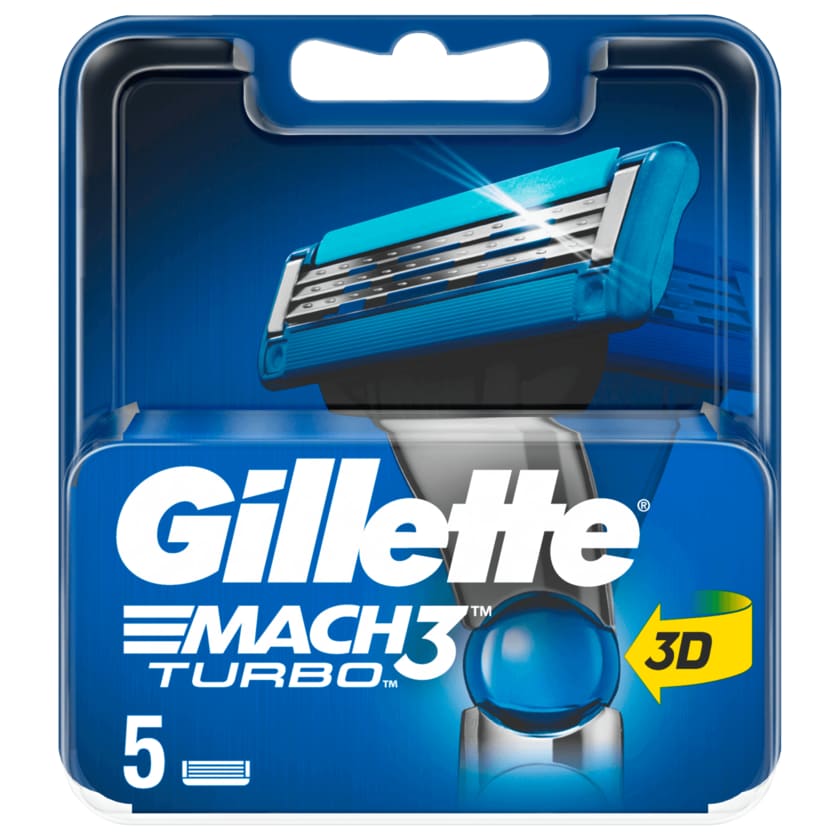 Gillette Klingen Mach3 Turbo 3D 5 Stück